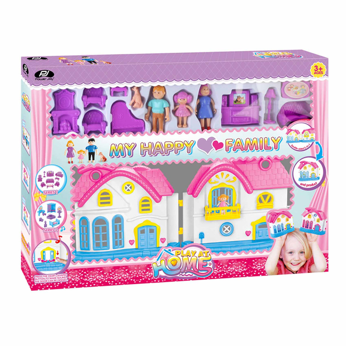 Power Joy Playhome My Happy Family Playset Battery Operated