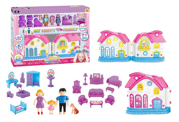 Power Joy Playhome My Happy Family Playset Battery Operated