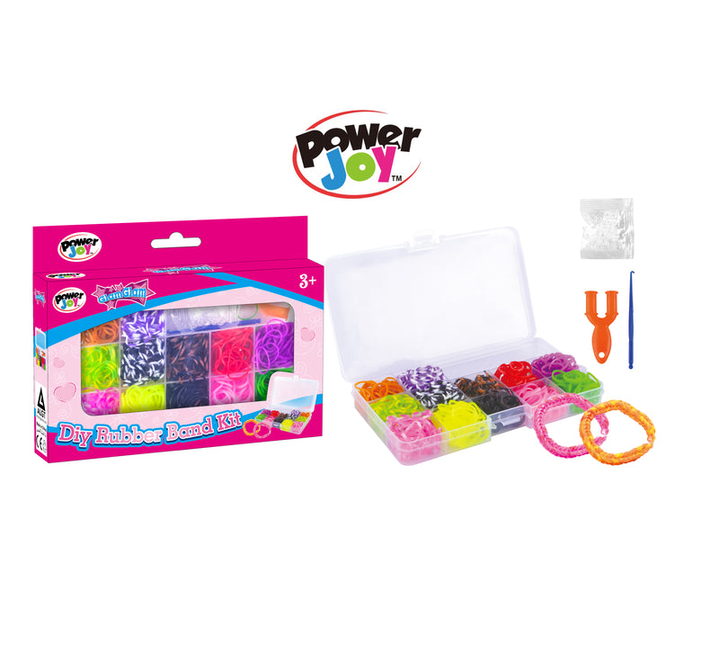 Power Joy GlamGlam DIY Rubber Band Craft Kit for Kids - Creative Bracelet Making Set