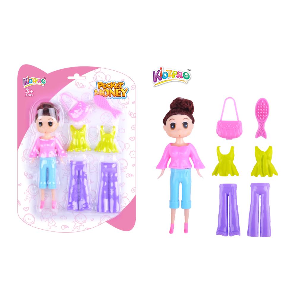 Kidzpro Snap-On Fashion Doll Playset  7-Piece Set