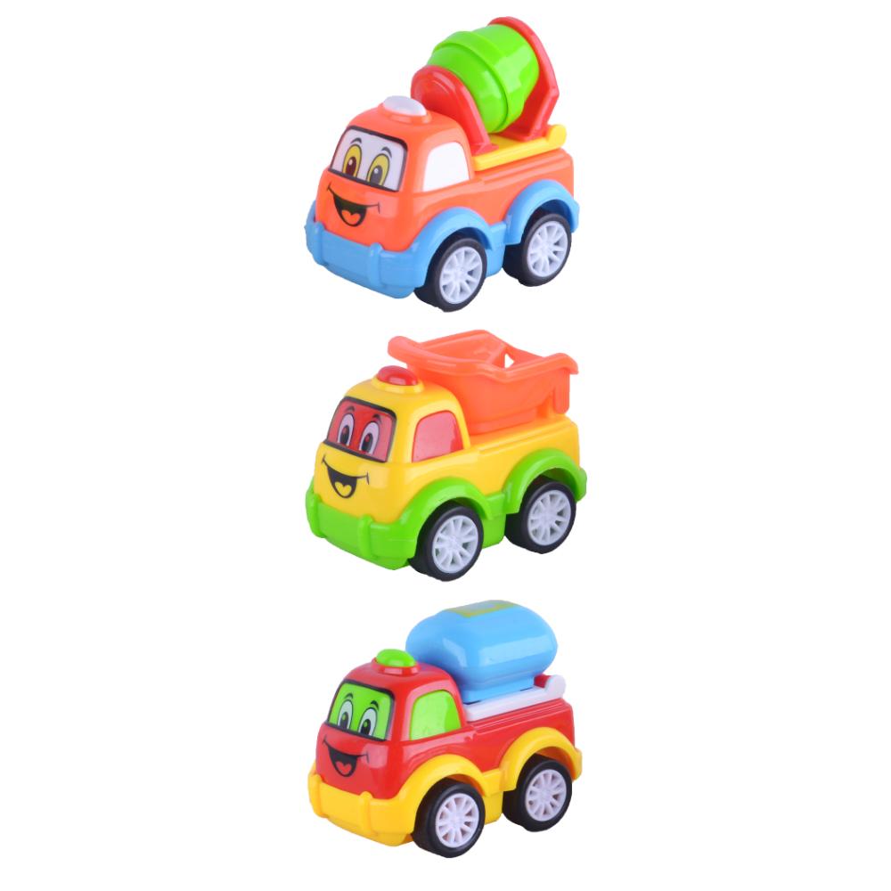 Kidzpro Funky Pull-Back Vehicles Toys for Kids - 3 Pieces Assorted