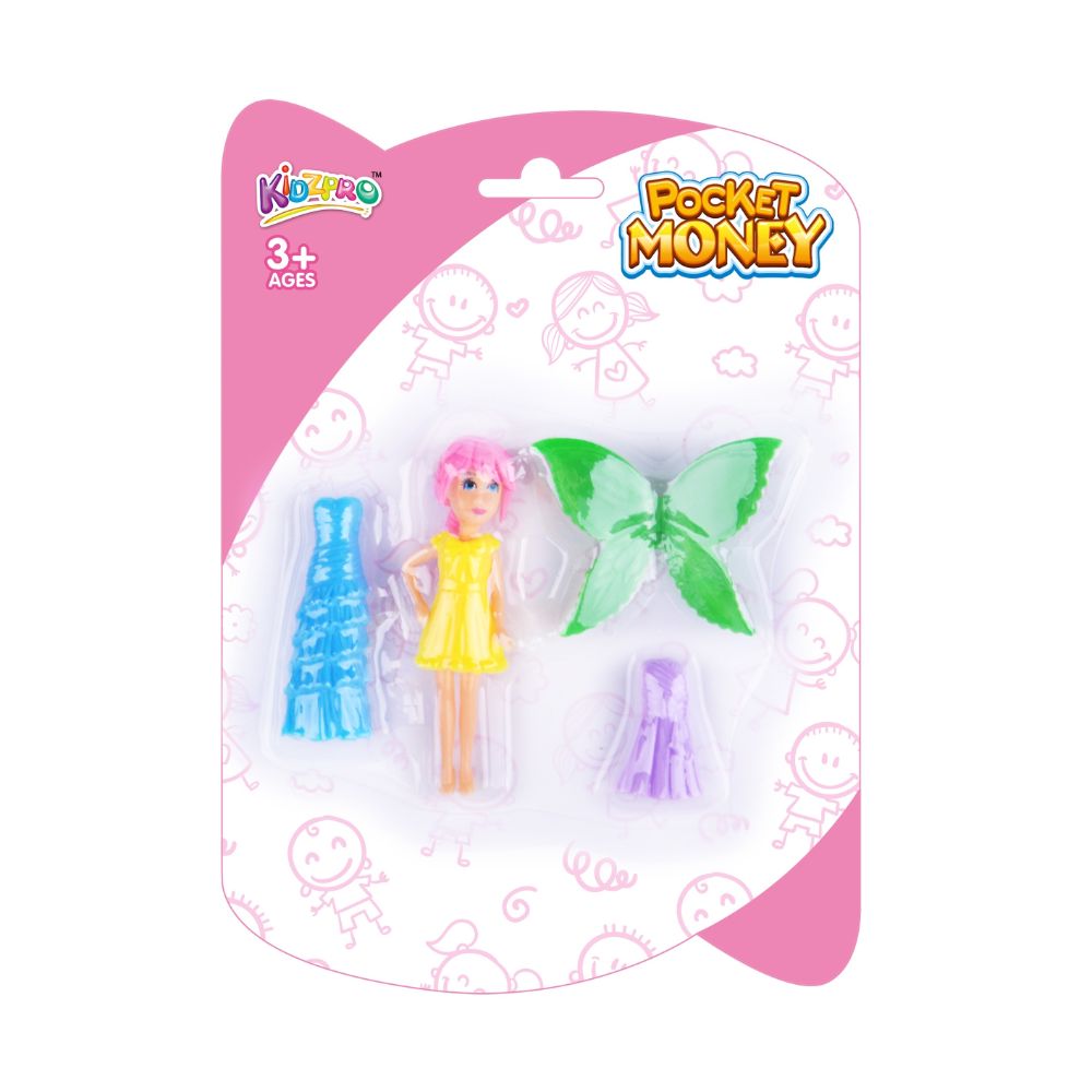 Kidzpro Mini Princess Doll 3.5-Inch Assorted Mini Fashion Dolls for Kids, One Piece Sold at Random