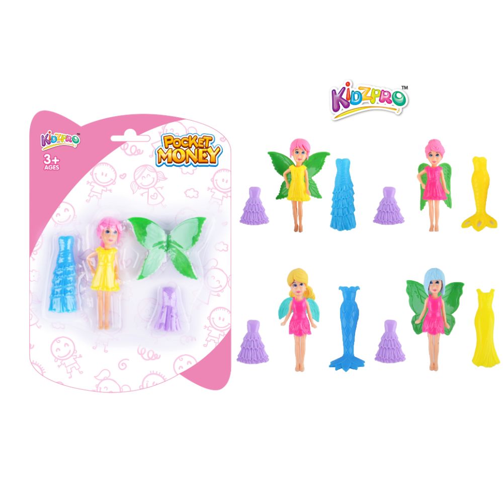 Kidzpro Mini Princess Doll 3.5-Inch Assorted Mini Fashion Dolls for Kids, One Piece Sold at Random
