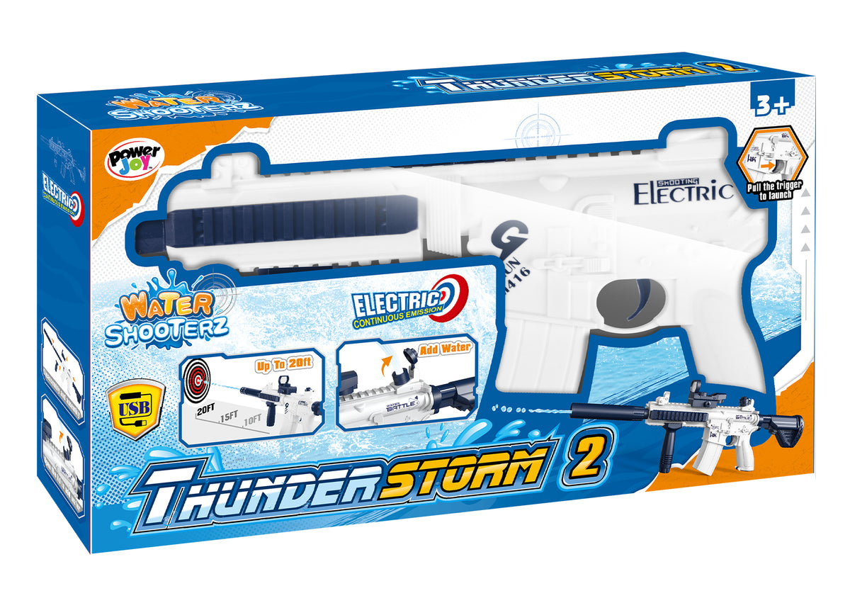 Power Joy Thunderstorm 2 Electric Water Gun for Kids - Outdoor Water Blaster