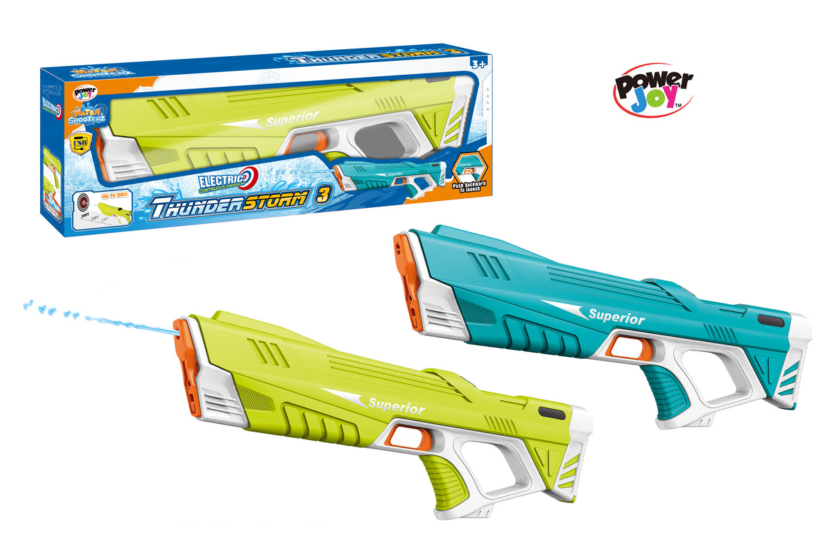 Power Joy Water Shooterz Thunderstorm 3 Battery-Powered Water Gun - Assorted Colours