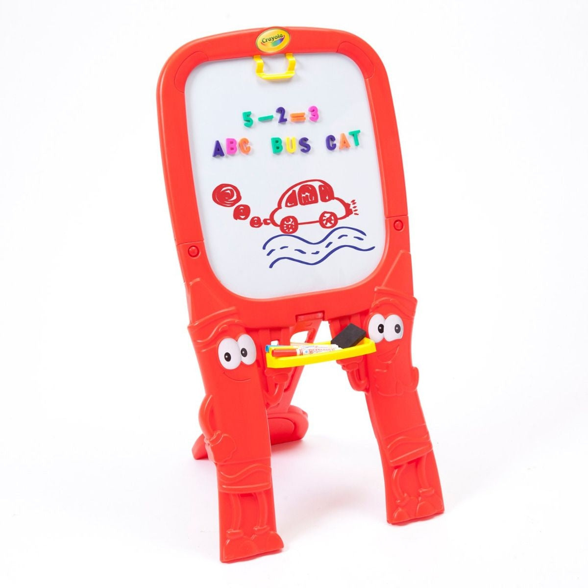 Crayola Qwikflip Double-Sided 2-in-1 Art Easel with Magnetic Whiteboard & Chalkboard