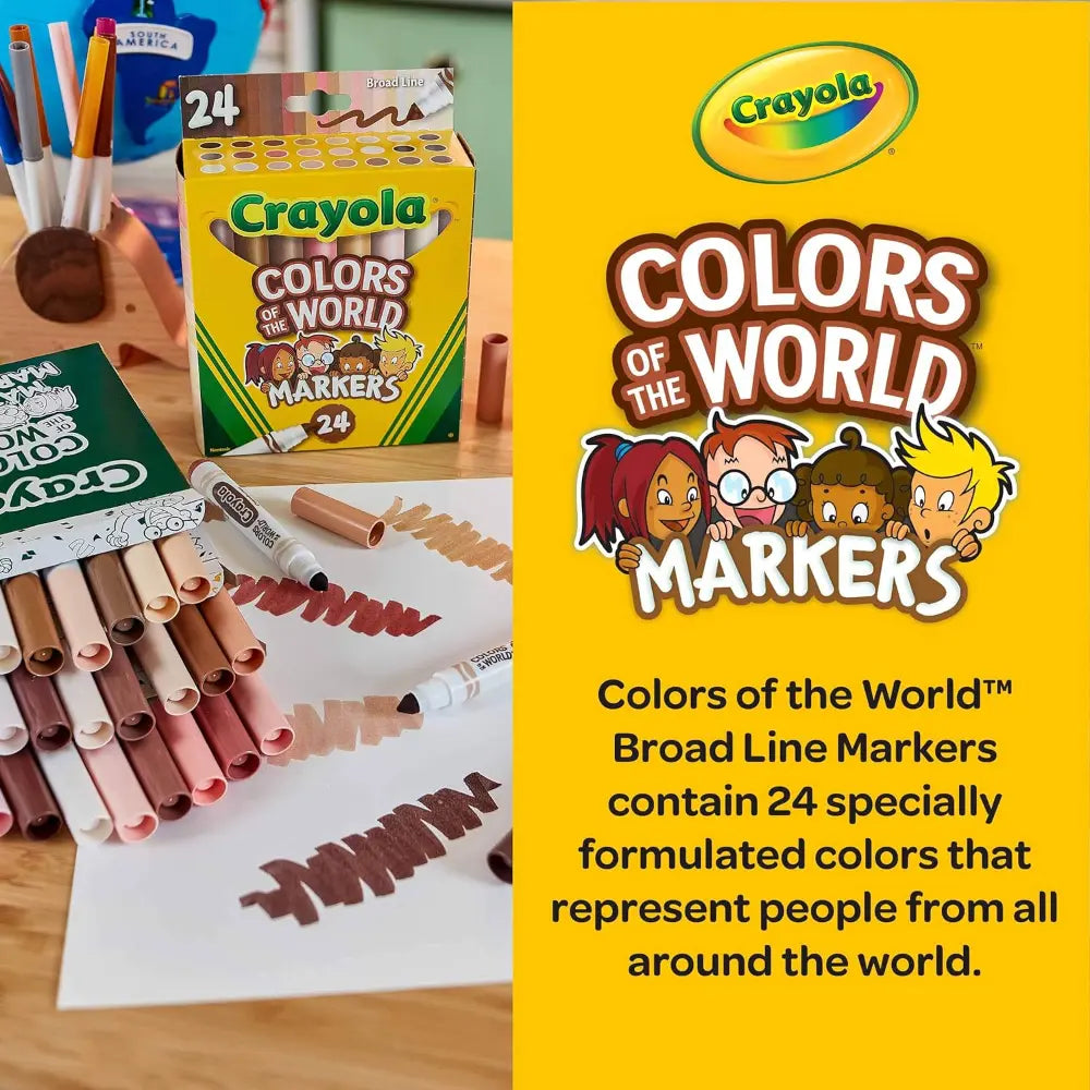 Crayola Color of the World Markers Pack of 24