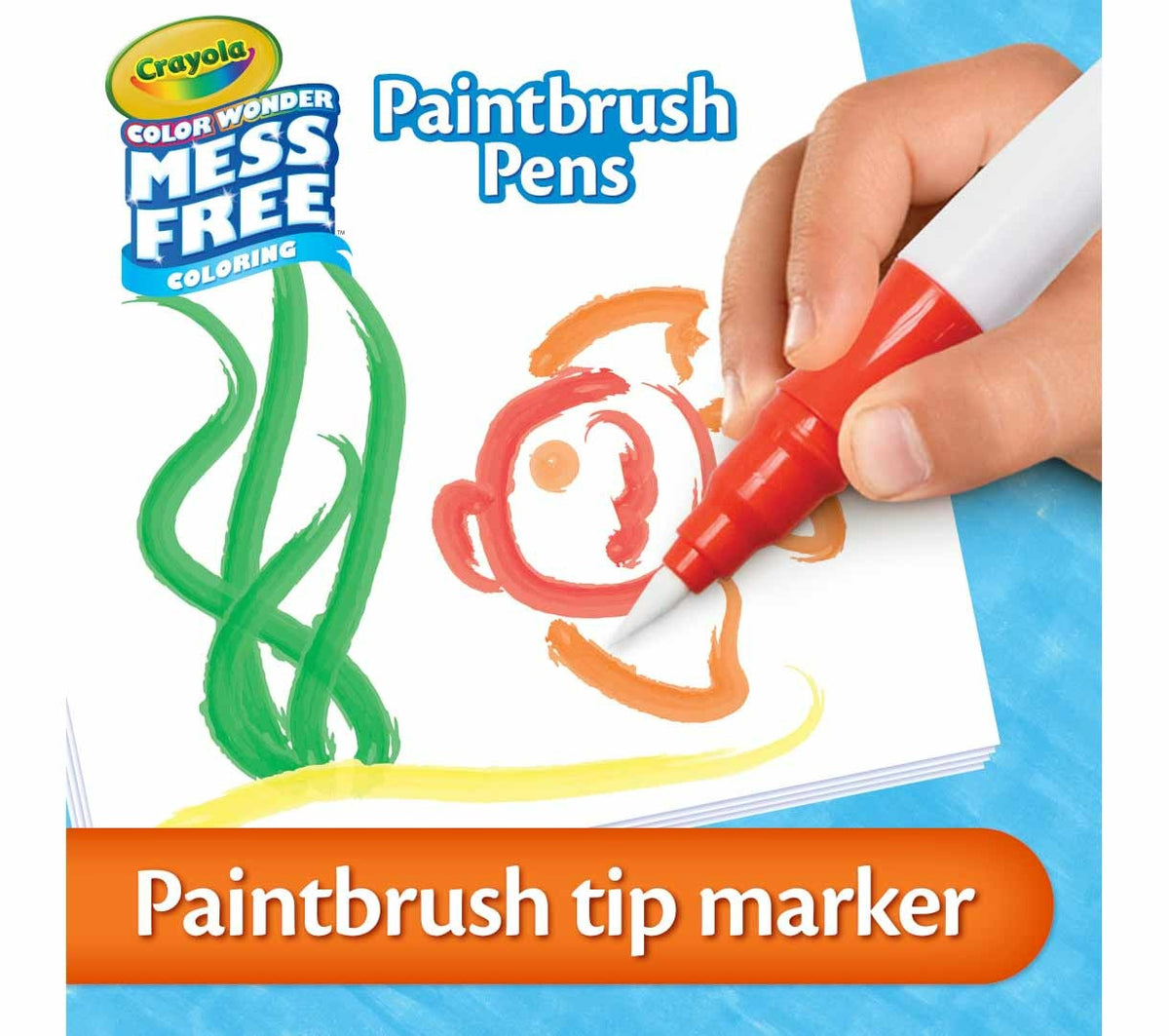 Crayola Color Wonder Mess-Free Paintbrush Pens  8 Pack, Ages 3+