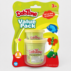 Dohtime Value Pack Dough Cans 1oz & 3oz - Assorted Colours