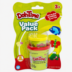 Dohtime Value Pack Dough Cans 1oz & 3oz - Assorted Colours