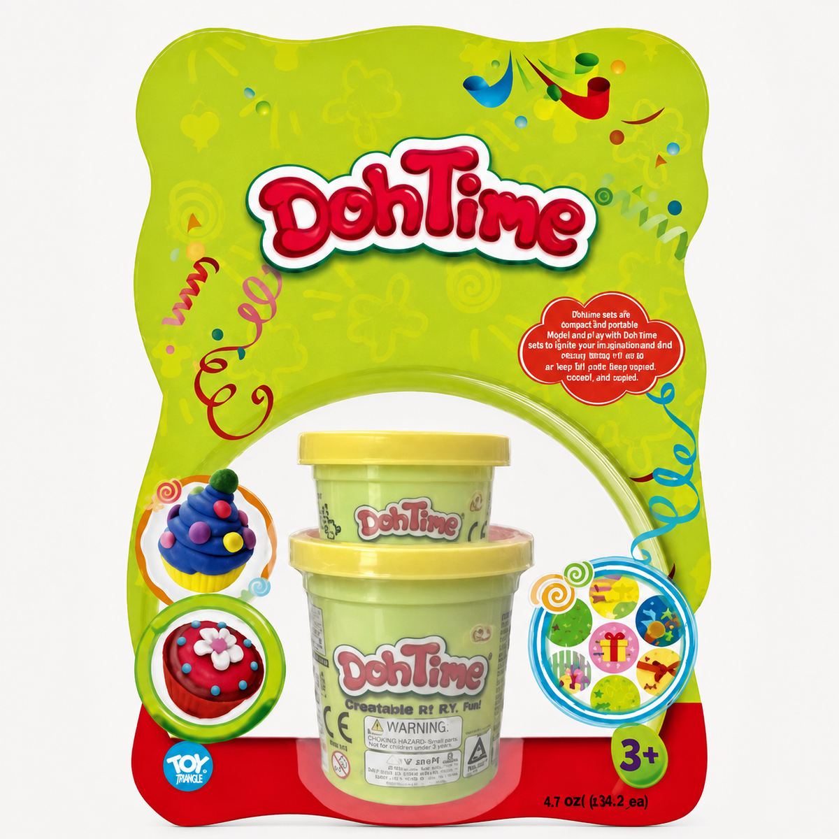 Dohtime Value Pack Dough Cans 1oz & 3oz - Assorted Colours