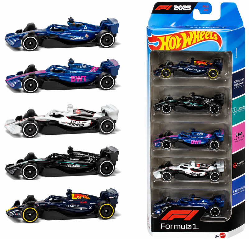 Hot Wheels 1:64 Scale Die-Cast Vehicle 5-Pack Assortment