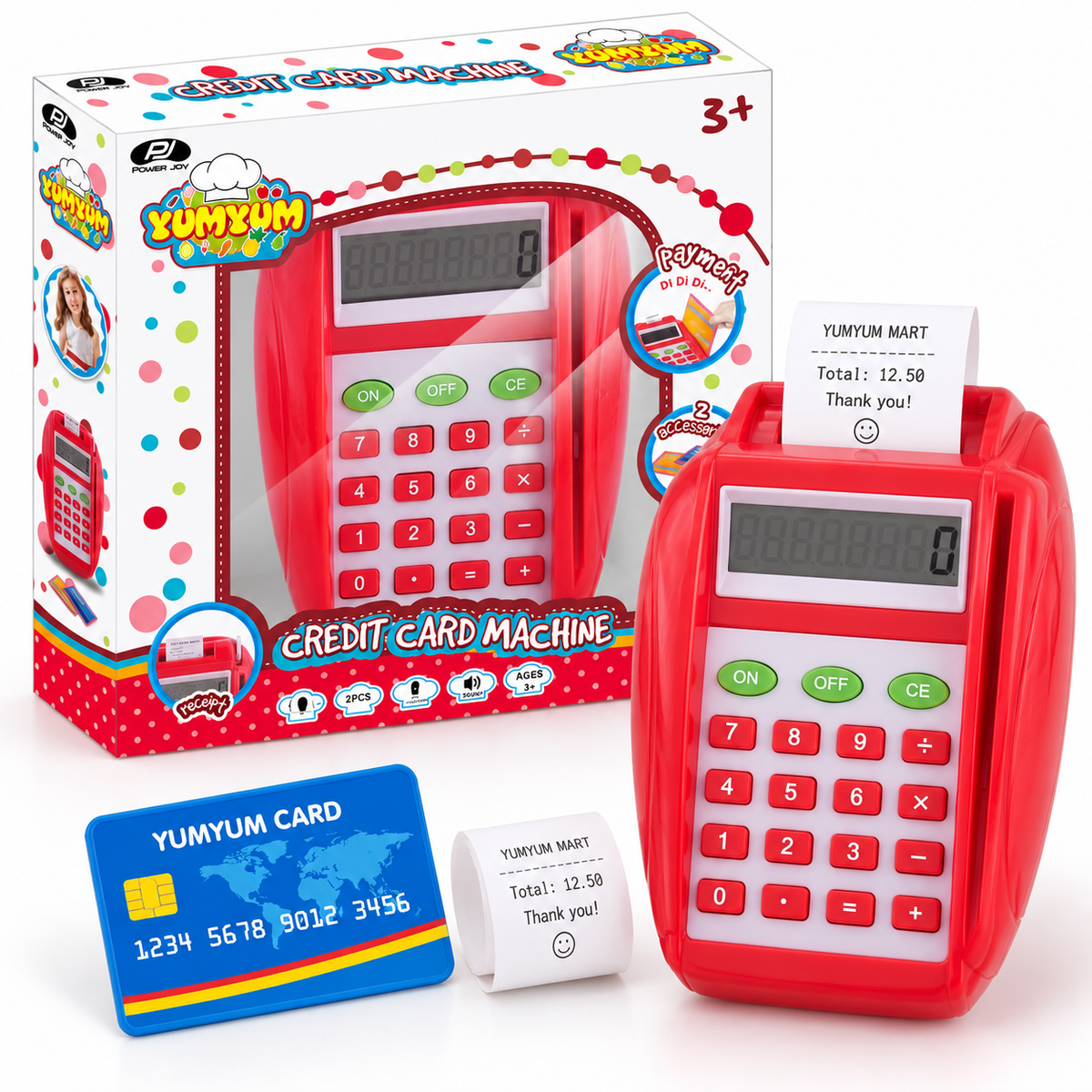 Power Joy YumYum Battery-Operated Credit Card Machine Toy for Kids