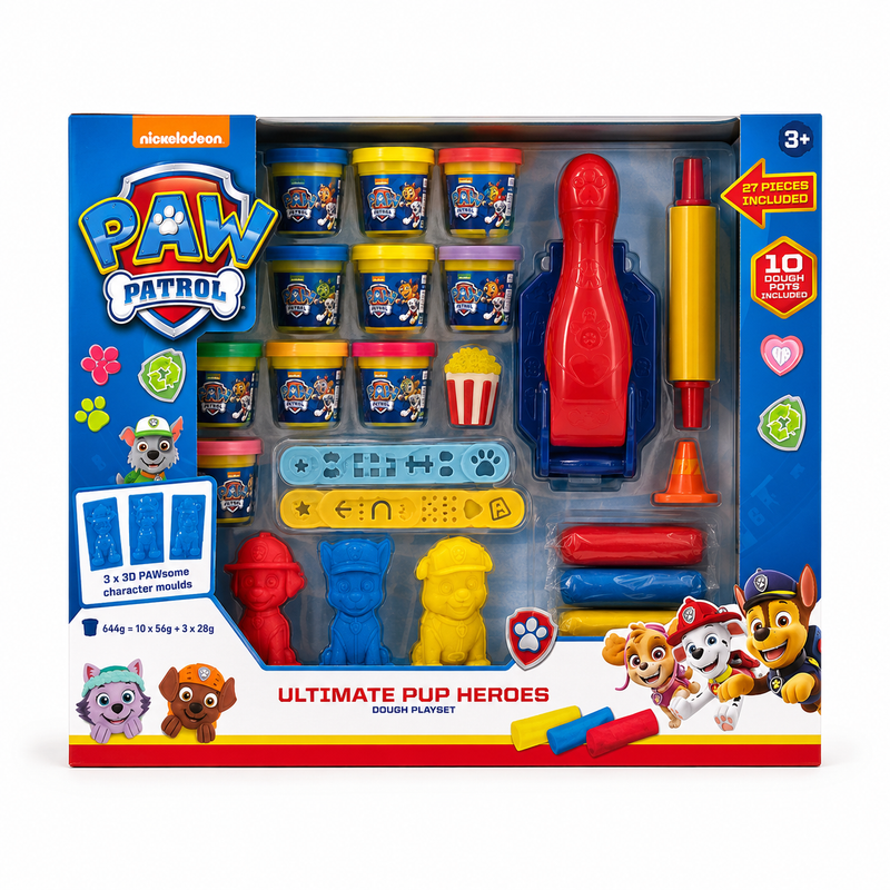 Nickelodeon Paw Patrol Ultimate Pup Heroes Dough Playset 27-Piece Set