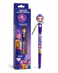 K-POP Demon Hunters 3D Head Topper Spinning Ballpoint Pen - Assorted Character Design