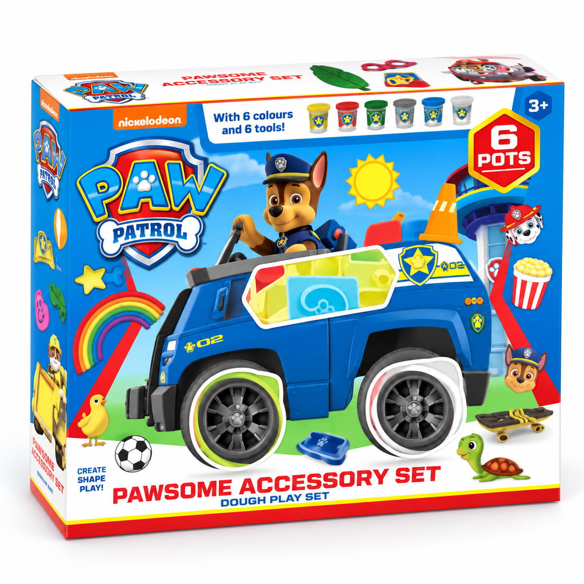 Paw Patrol Dough Playset with 6 Dough Pots, 15 Cutters & 2 Craft Tools V2