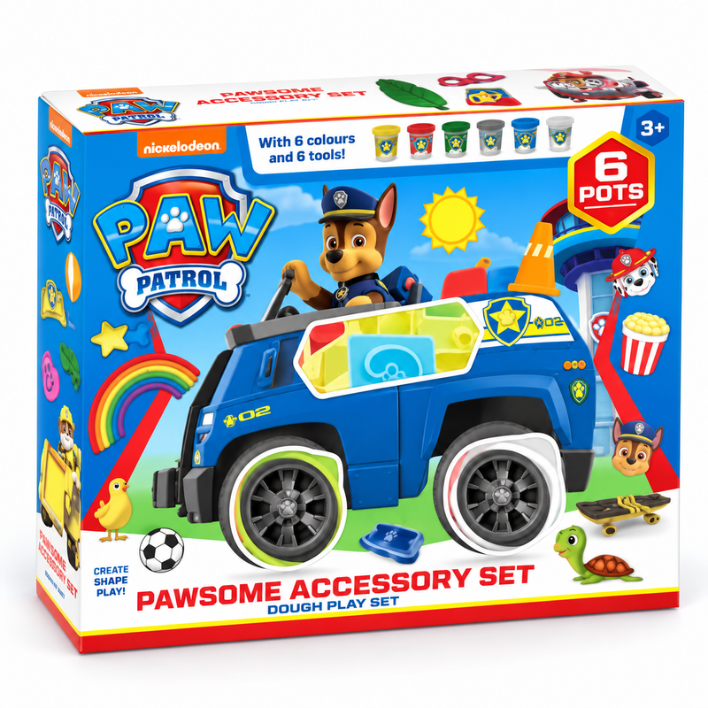 Paw Patrol Dough Playset with 6 Dough Pots, 15 Cutters & 2 Craft Tools V2