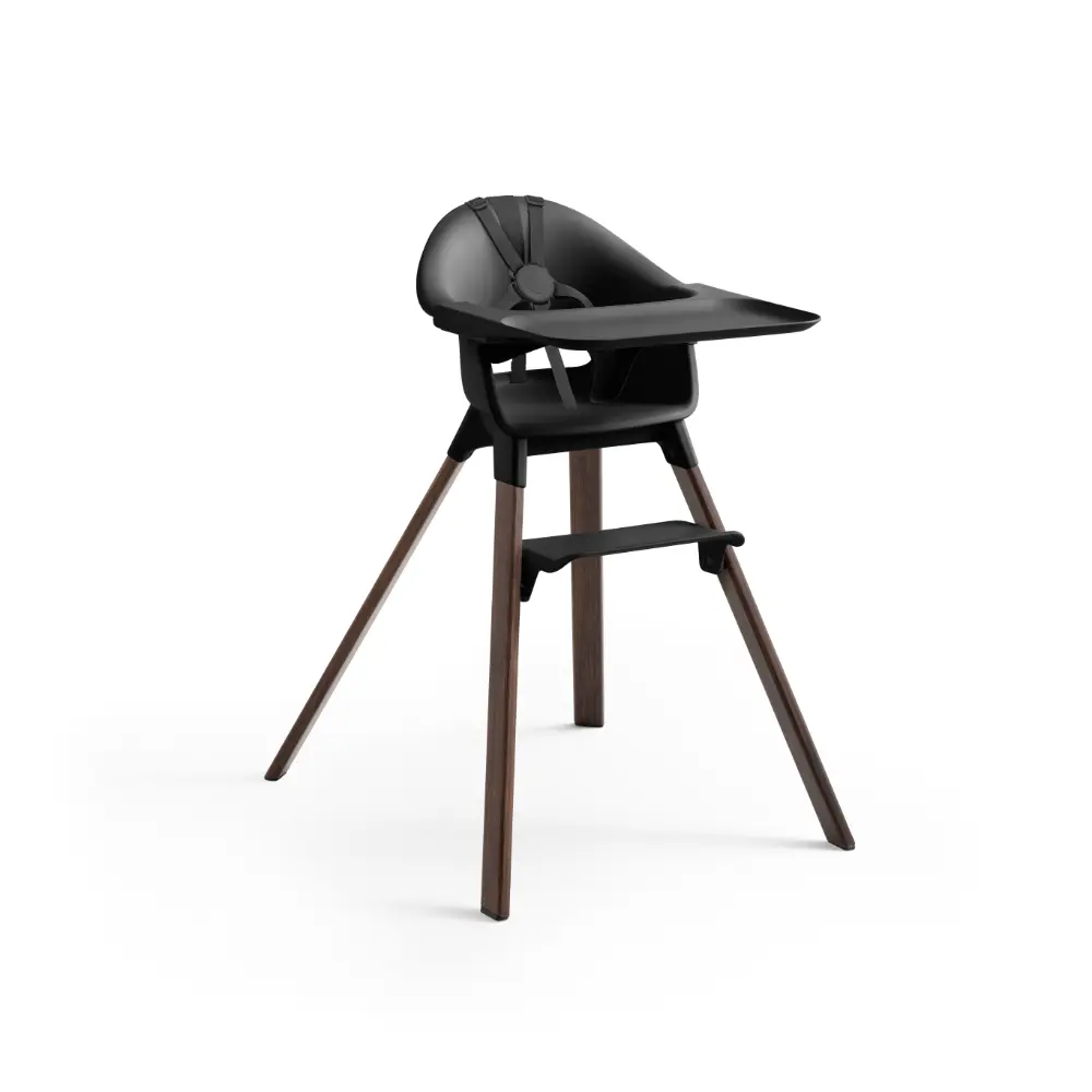 Stokke Clikk High Chair Bamboo Legs Black Warm Brown