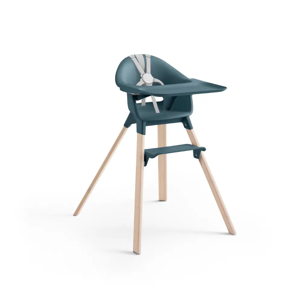 Stokke Clikk High Chair Bamboo Legs Fjord Blue
