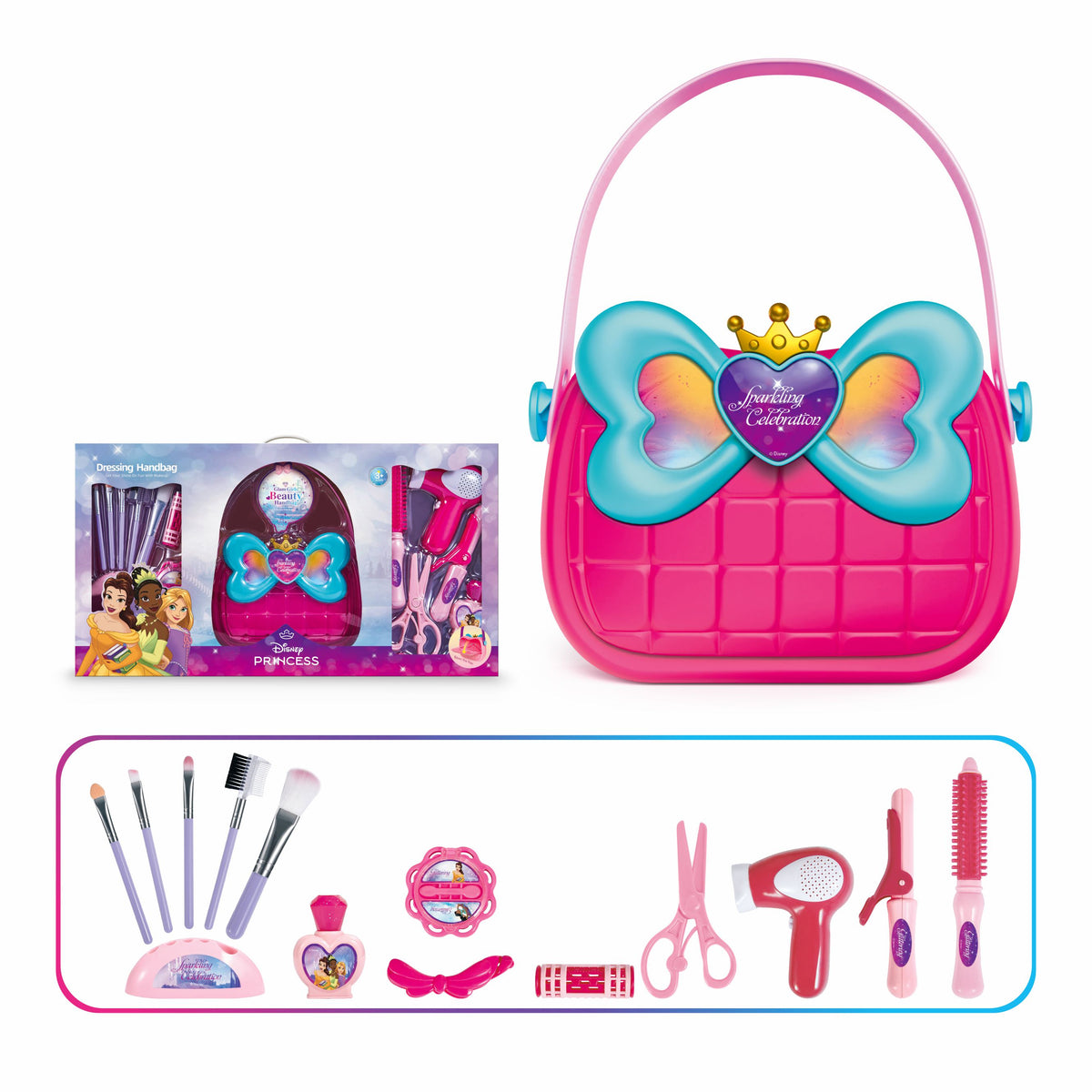 Disney Princess Beauty Set and Handbag with Styling Accessories for Kids
