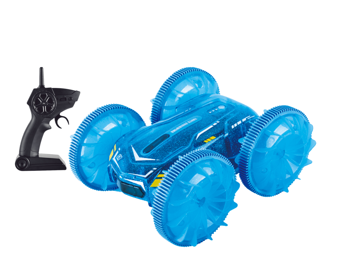 Kidzpro 2.4GHz RC Amphibious Stunt Car with Lights Assorted Colors