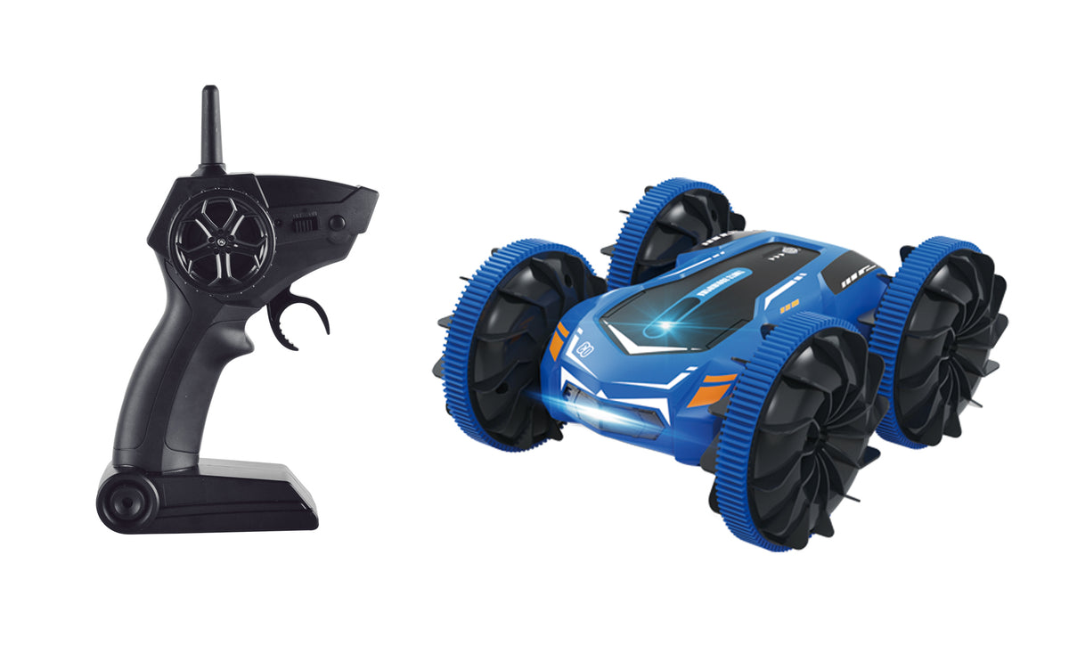 Kidzpro 2.4GHz RC Amphibious Stunt Car with Lights Assorted Colors