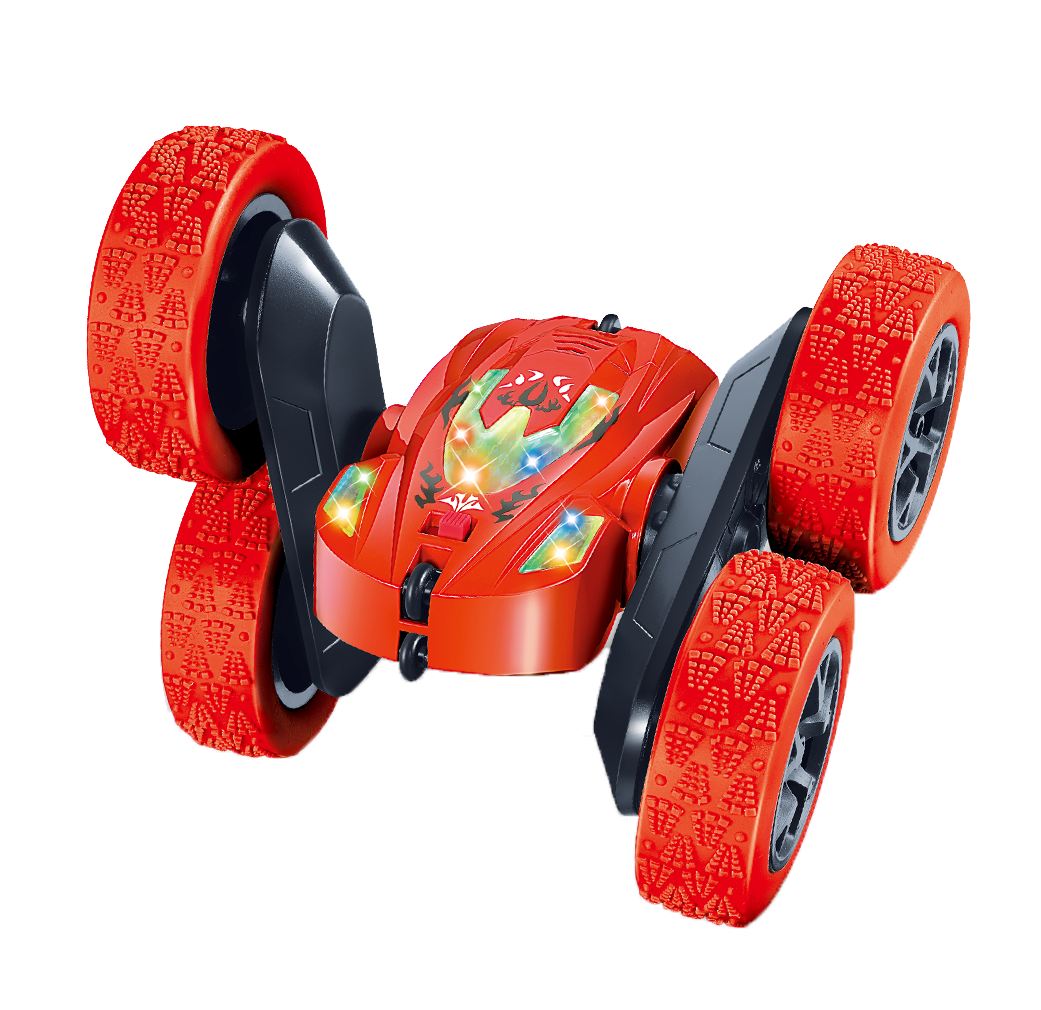 Kidzpro 2.4GHz RC Super Flip Stunt Car with Lights Toys for Kids Assorted Colors