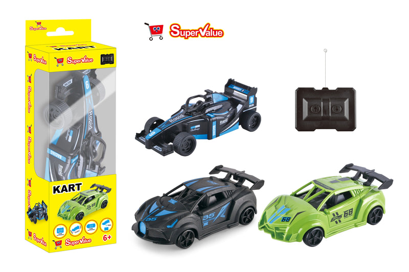 Supervalue Battery-Operated RC Kart with 10 m Control Range Assorted Designs & Colours - Sold per piece