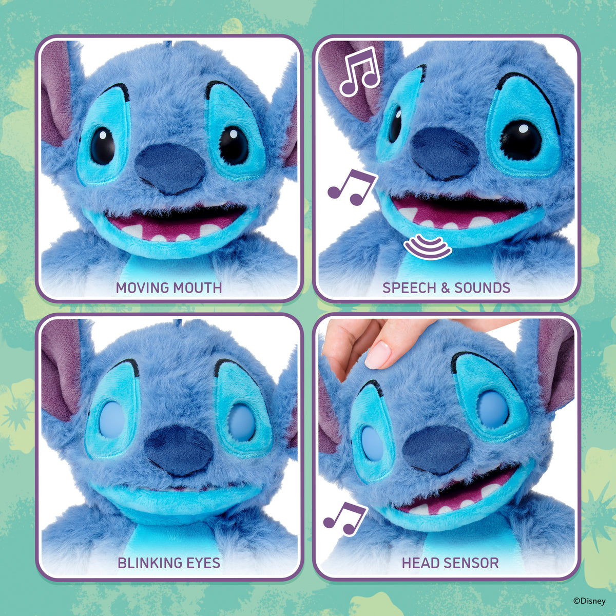 Disney Stitch RealFX Palm Puppet Interactive Talking Stitch with Sounds & Animated Mouth