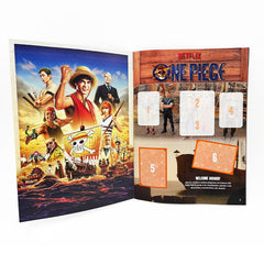 Official One Piece Live Action Sticker Album with 10 Starter Stickers Collectible