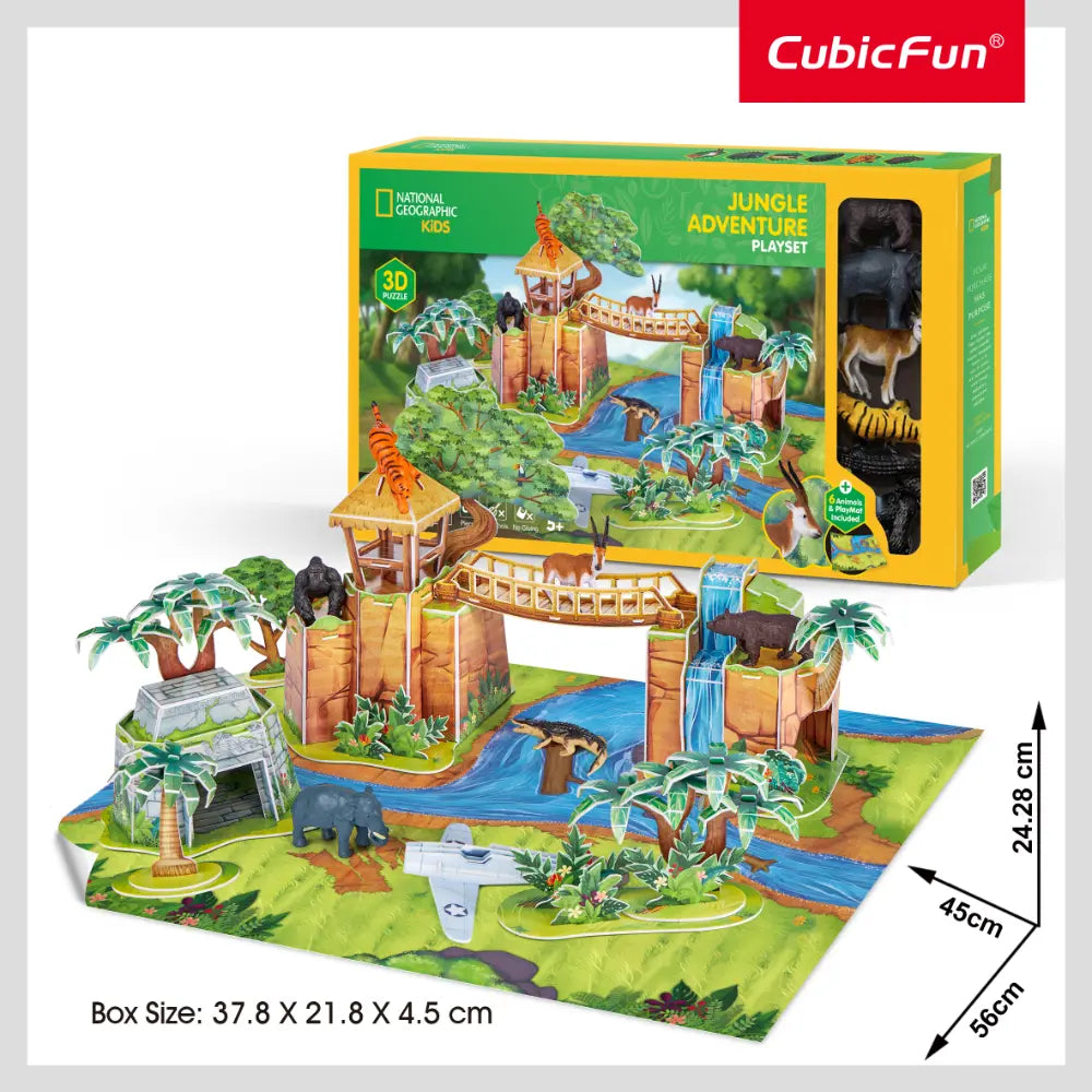 Ngeokids 3D Puzzle Jungle Adventure Playset xx