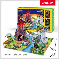 Ngeokids 3D Puzzle Dino Mountain Playset 54-pieces