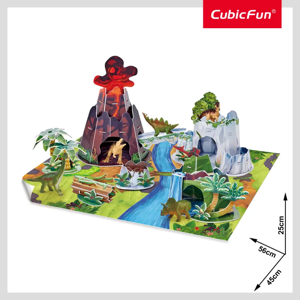 National Geographic Kids 3D Puzzle Dino Mountain Playset 54-pieces