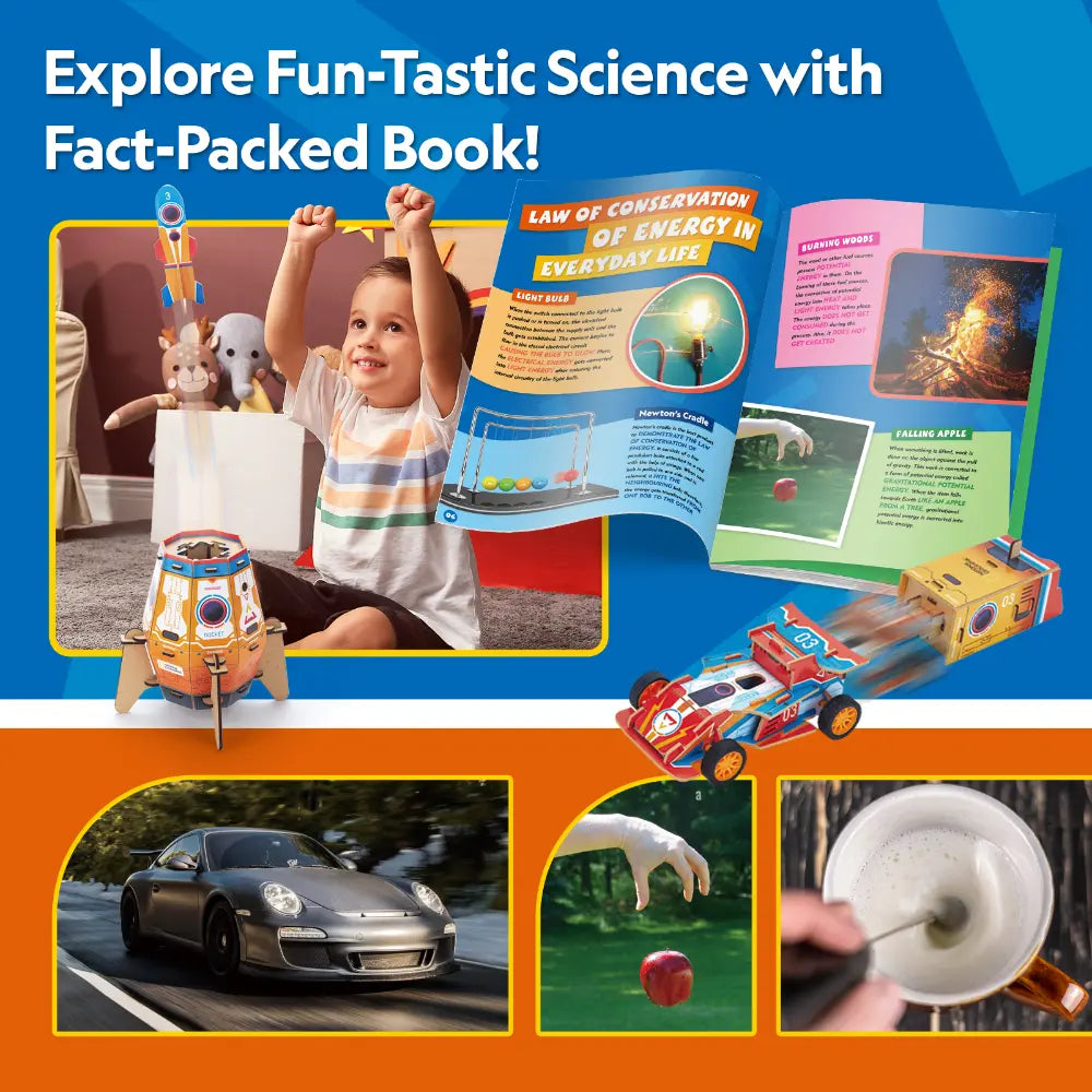 NGEO 3D Puzzle 2in1 Blast-Off Rocket & Racing Car 59pcs