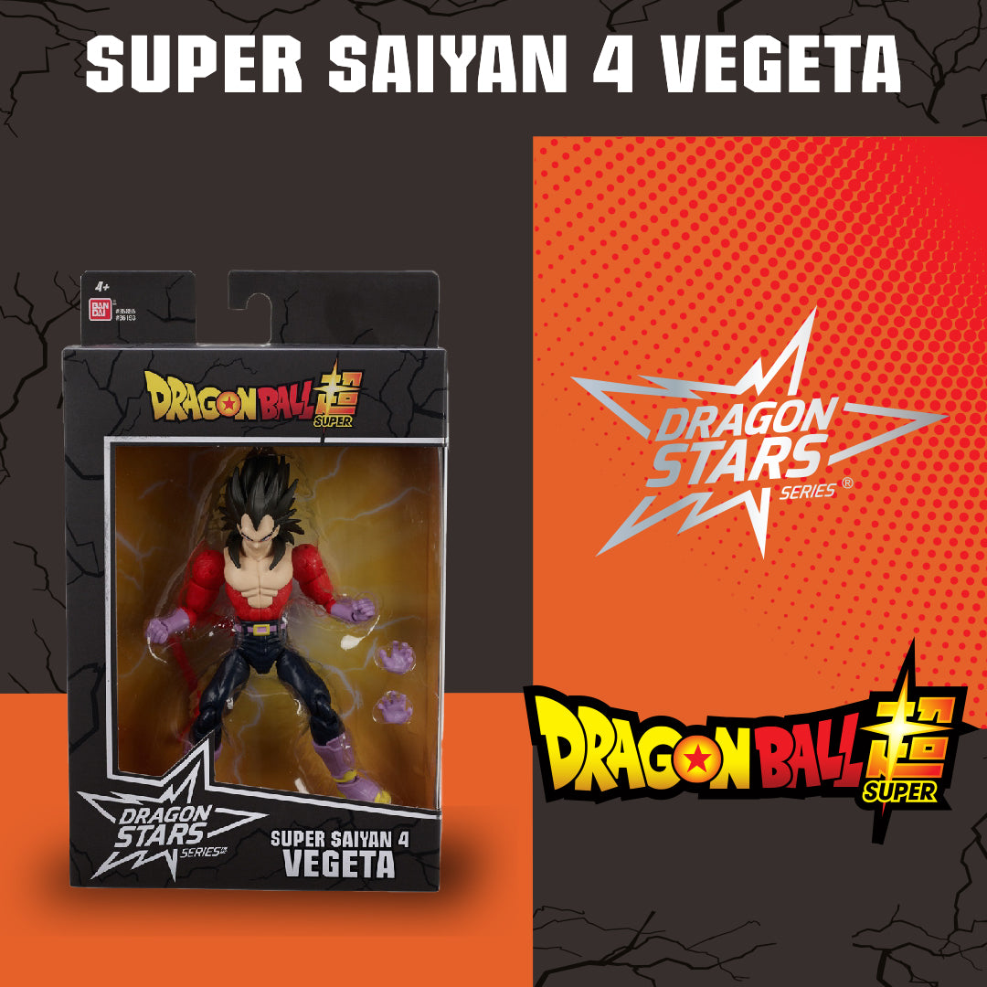 Dragonball Stars Super Saiyan 4 Vegeta Action Figures  6.5 - Inches