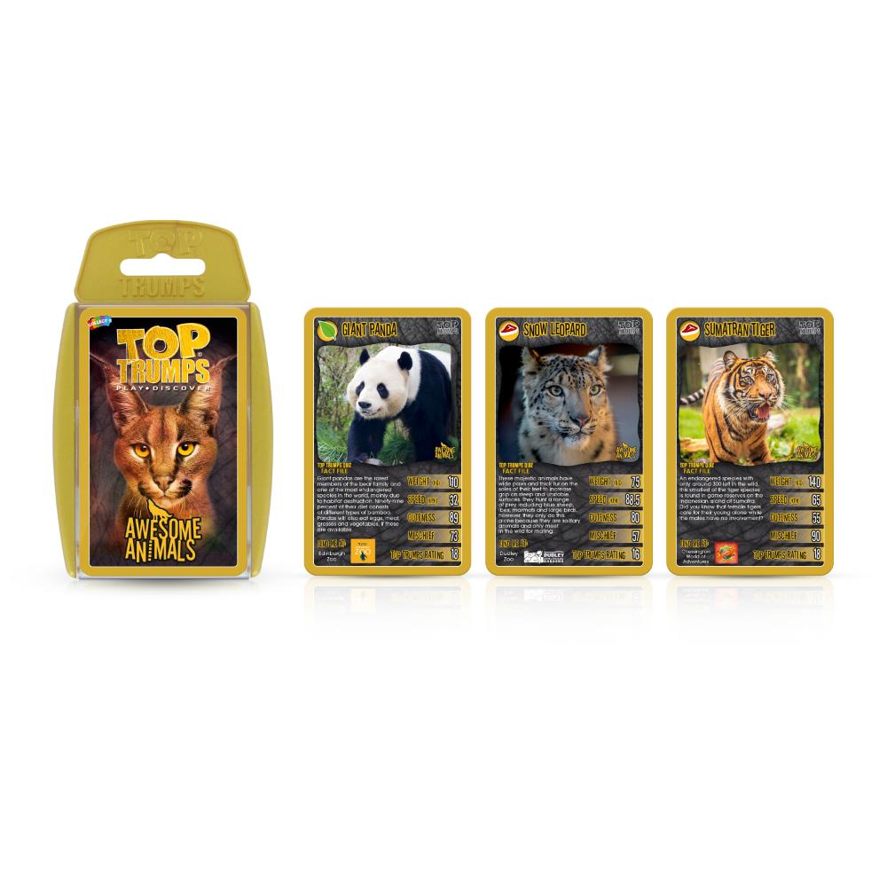 Top Trumps Awesome Animals Portable Educational Card Game