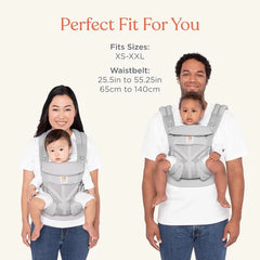 Ergobaby Omni Classic Cool Air Mesh Baby Carrier Pearl Grey All Position Ergonomic Carrier