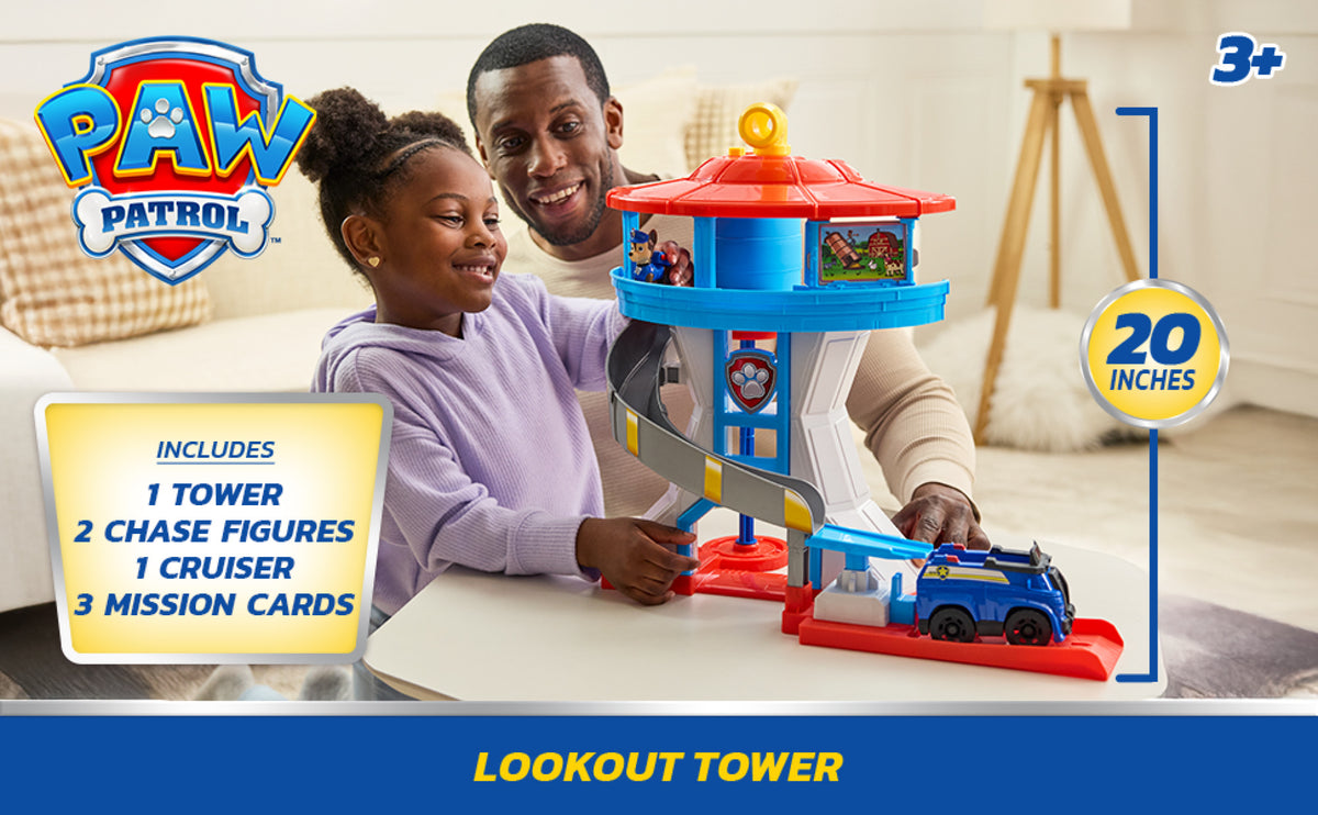Paw Patrol Lookout Tower Playset with Chase & Police Cruiser