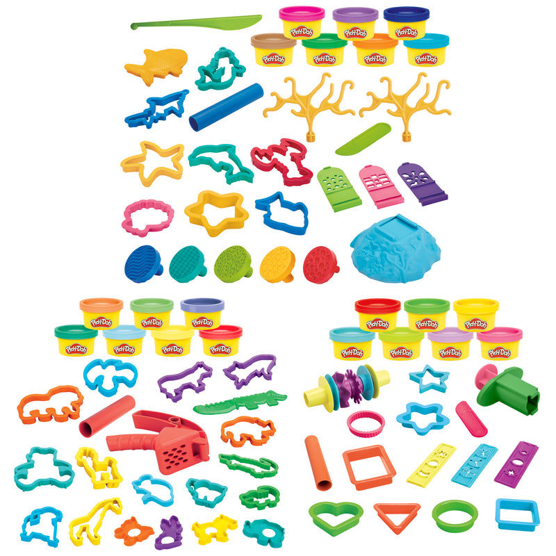 Play-Doh Creative Creations Modelling Dough Activity Set with 20 Tools and 7 Colours
