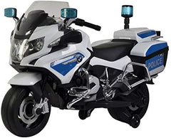 Factual BMW Kids Police Motorcycle - Silver 12V Battery Operated