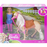 Barbie Doll & Horse Playset, Blonde Hair With Riding Accessories