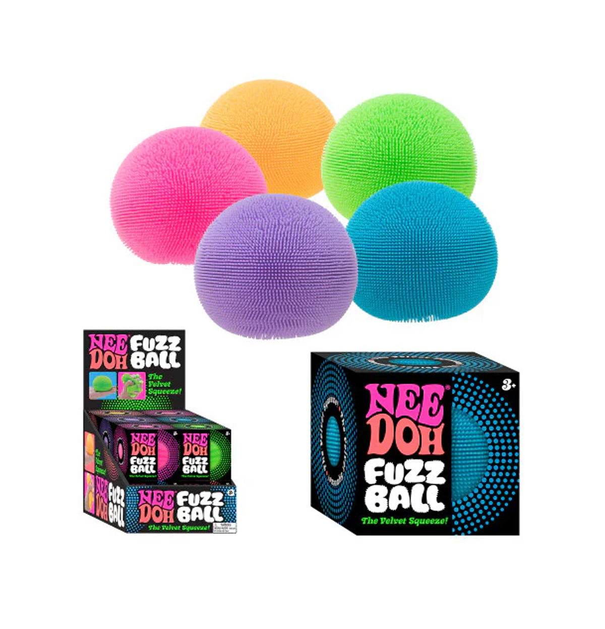 NeeDoh Fuz Ball Velvet Squeeze (1 piece, random color, subject to availability)