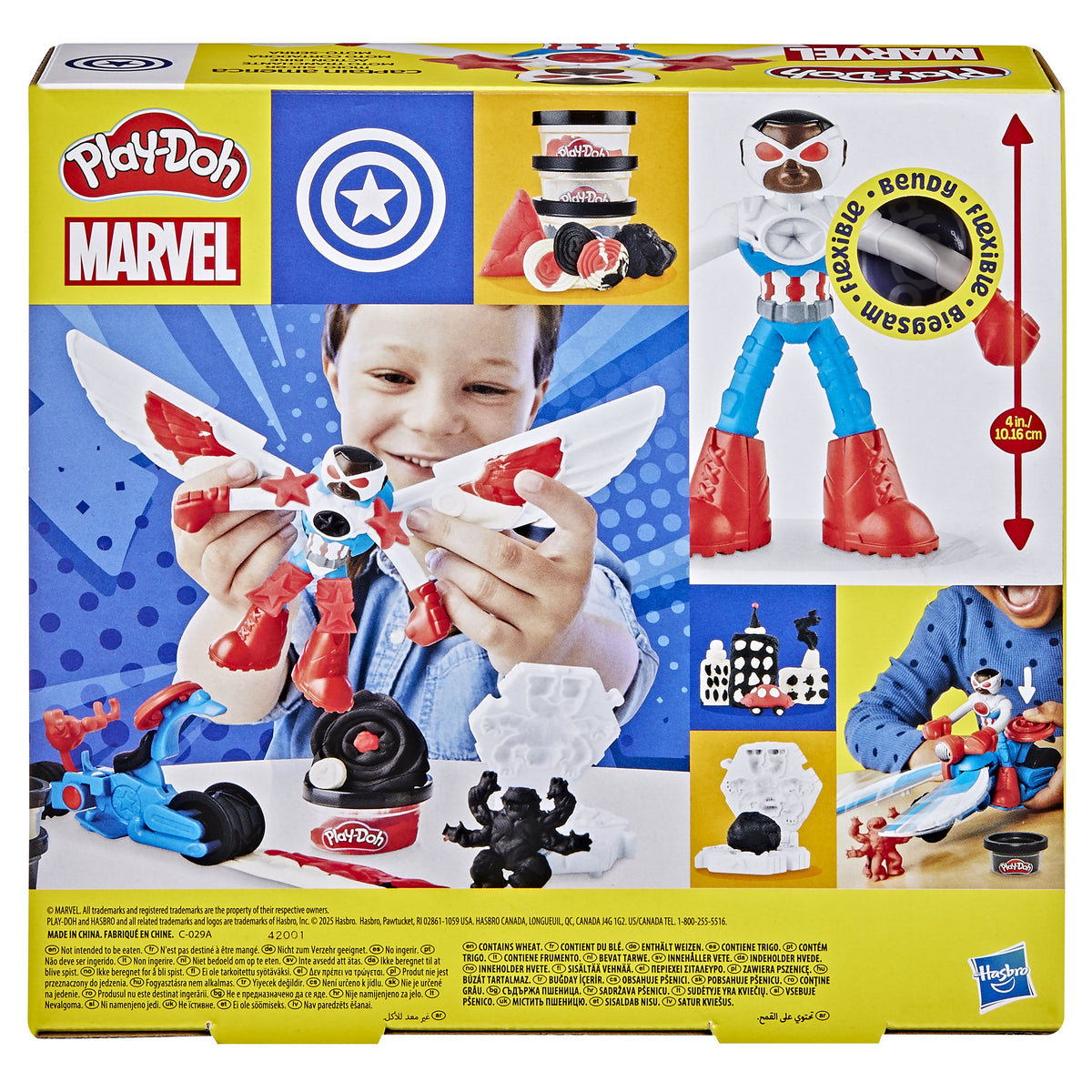 Play-Doh Marvel Captain America Moto-Slicer Playset Super Hero Creative Modeling Toy for Kids