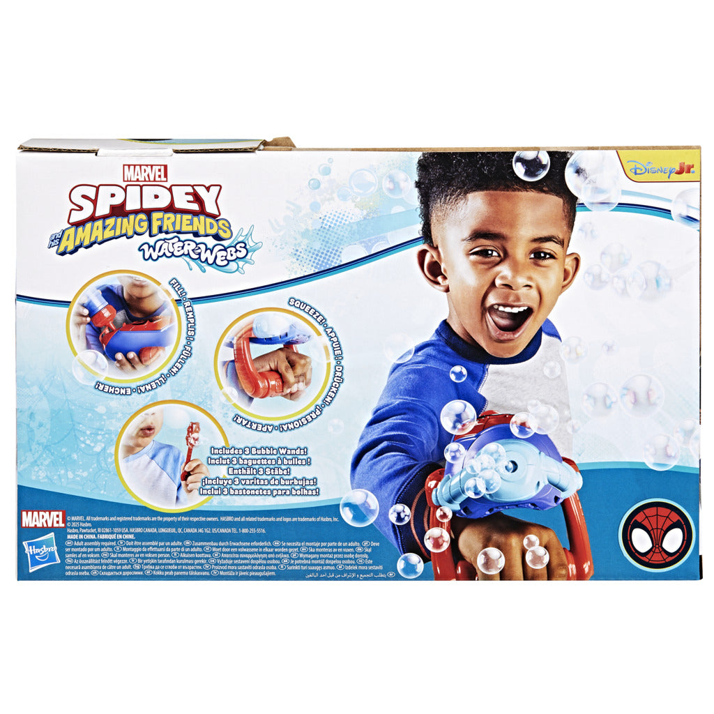 Marvel Spidey and His Amazing Friends Bubble Slinger Blaster for Kids