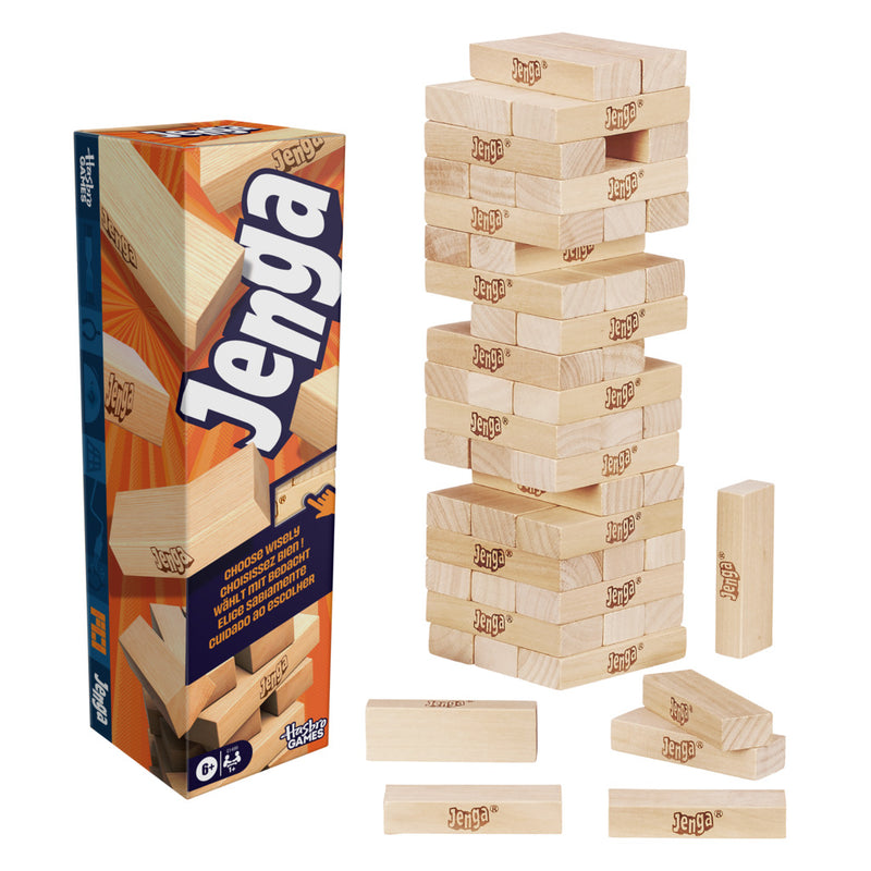 Jenga Hasbro Classic Stacking Game for Kids & Families