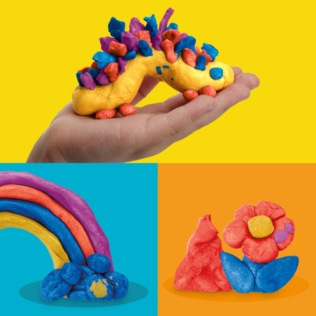 Play-Doh Metallic Shine Specialty Modeling Compound 4-Pack Assorted Shimmer Colors for Kids Creative Play