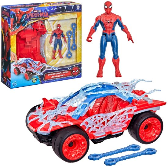 Marvel Spider-Man Stretch & Blast Buggy Flexible 4.5 Inch Action Figure Toys for Kids