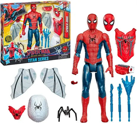 Marvel Titan Series Ultimate Web Gear Spider-Man 11.5-Inch Action Figure with 12 Accessories