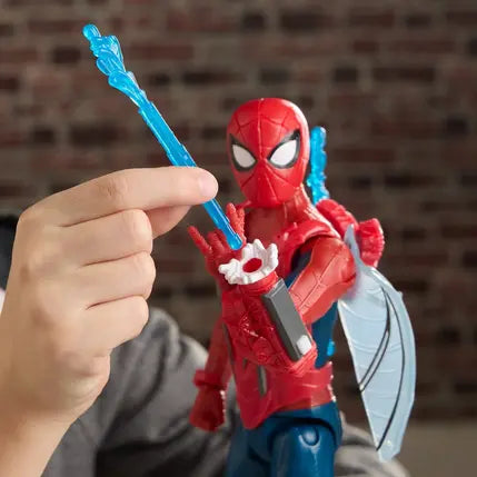 Marvel Titan Series Ultimate Web Gear Spider-Man 11.5-Inch Action Figure with 12 Accessories