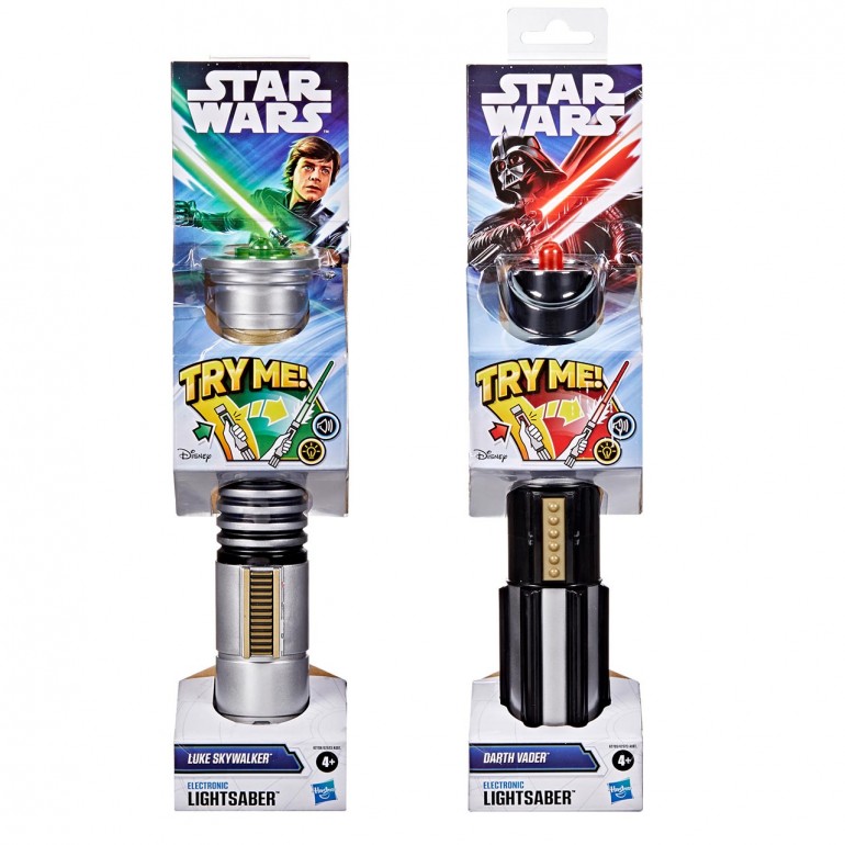 Star Wars Electronic Lightsabers Light-Up Extendable with Sound Effects Battery Operated Star Wars Roleplay Weapon - Assorted Colors